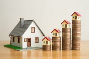 House on stack coin as chart