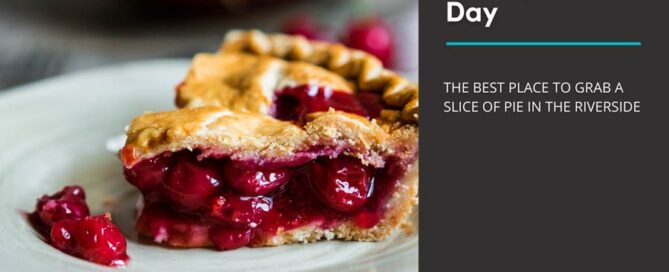 Slice of cherry pie on a plate