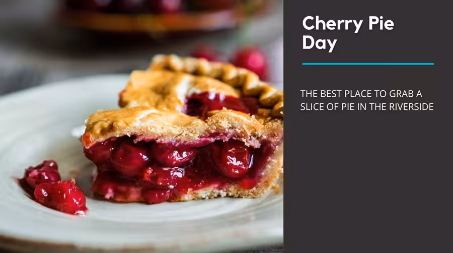 Slice of cherry pie on a plate