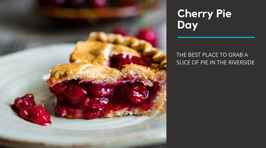 Slice of cherry pie on a plate
