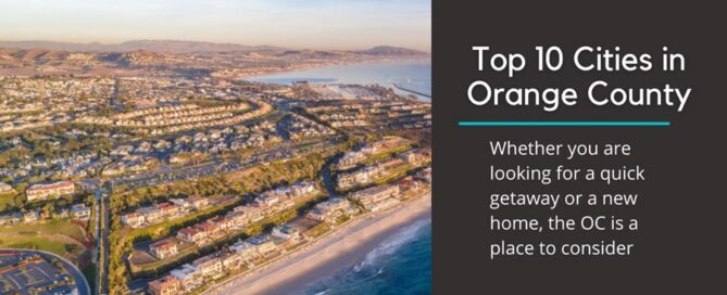 aerial shot of Orange County