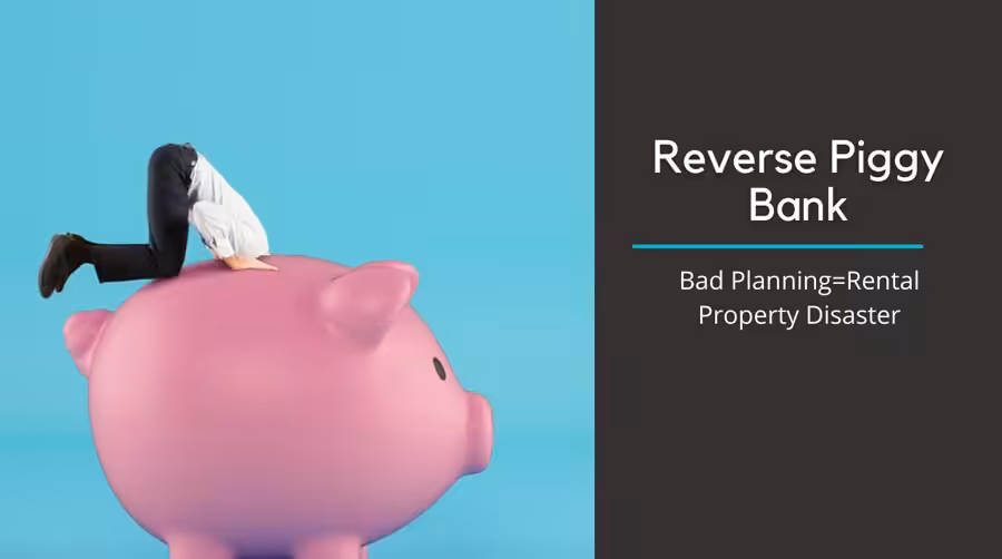 mockup of a man falling into a pink piggy bank