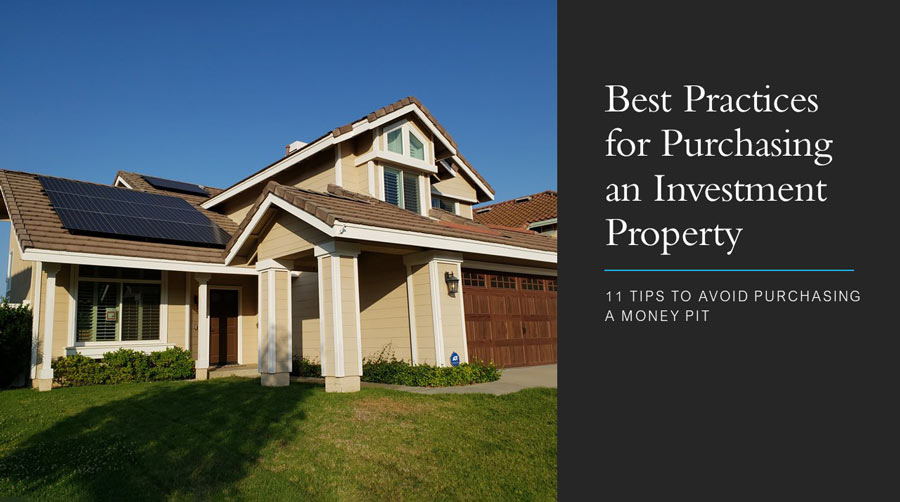 featured image text: " best practices for buying an investment property"