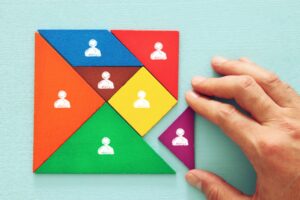 puzzle with people icons
