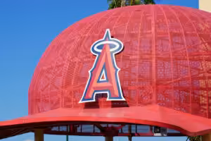 Angels baseball cap at the Angel Stadium Angels baseball cap at the Angel Stadium
