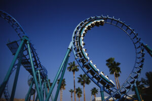 Roller coaster at knotts berry farm