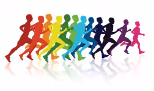 Runners on the road Runners on the road