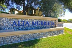Alta murrieta neighborhood sign