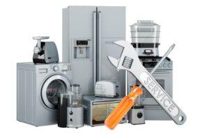 Home appliances with fixing tools