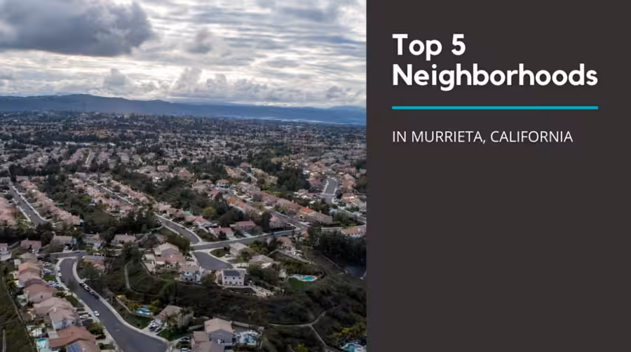 Aerial shot of Murrieta county, CA