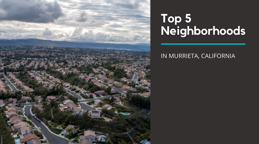 Aerial shot of Murrieta county, CA