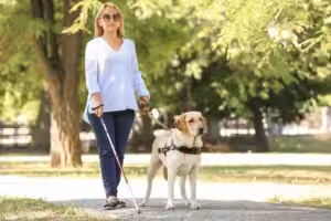 ESA dog with a blind lady ESA dog with a blind lady