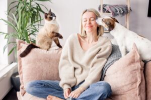 owner with pets
