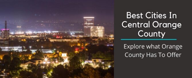 aerial shot of central Orange County