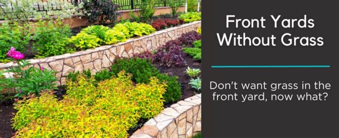 flower bed in a front yard