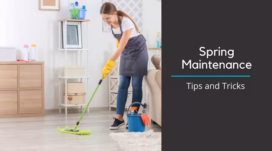 woman mopping the floor