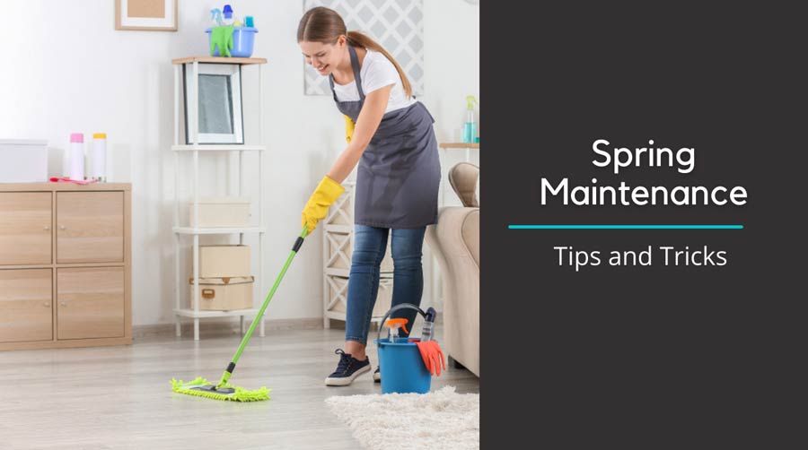 woman mopping the floor