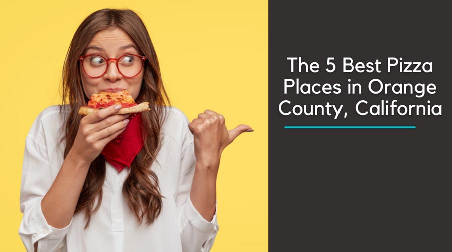 woman eating a slice of pizza