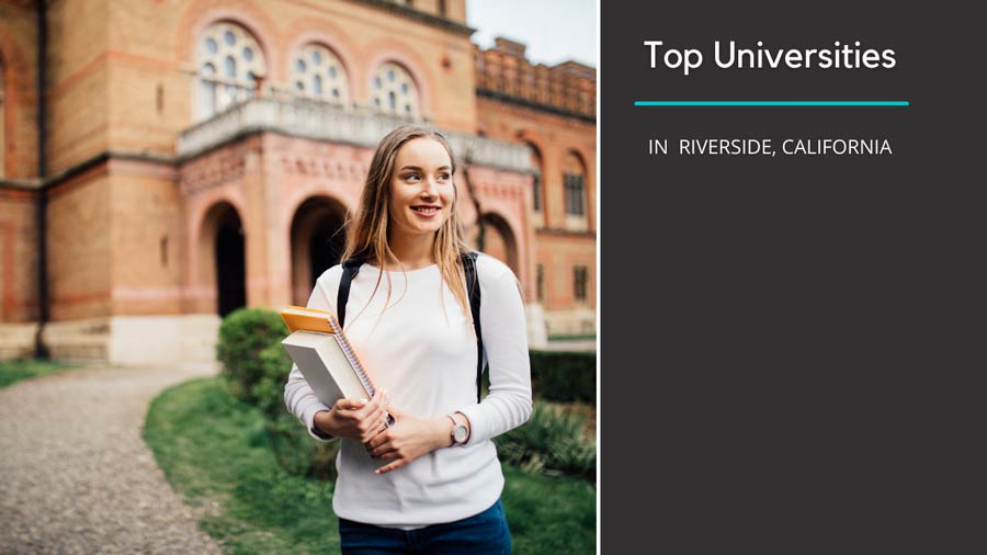 College age female holding books