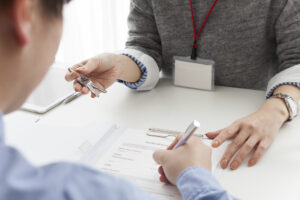 Signing on Agreement or Contract