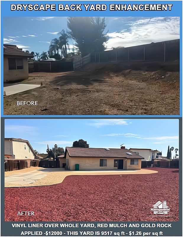 Dirt and weeds to rock