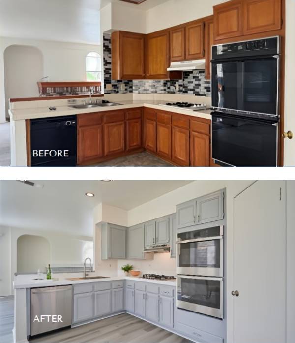 kitchen remodel to a modern look